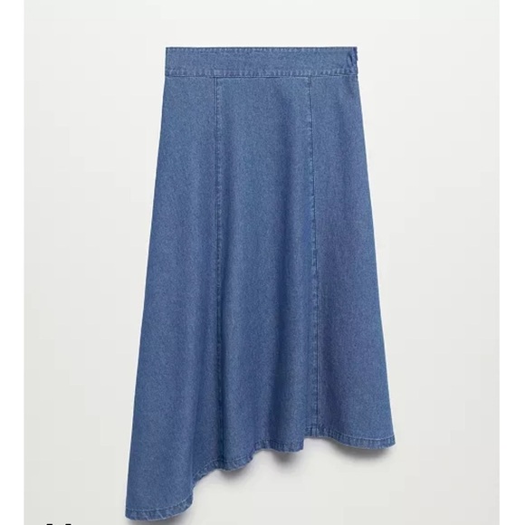 Mango Asymmetrical Jean Skirt Women’s size Small - Picture 5 of 11